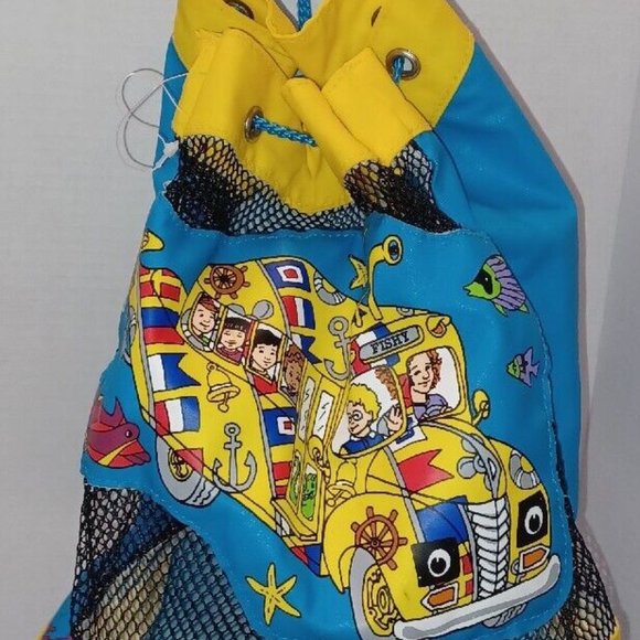Hasbro Magic School Bus Miss Frizzle drawstring bag backpack mesh vintage used main image 8